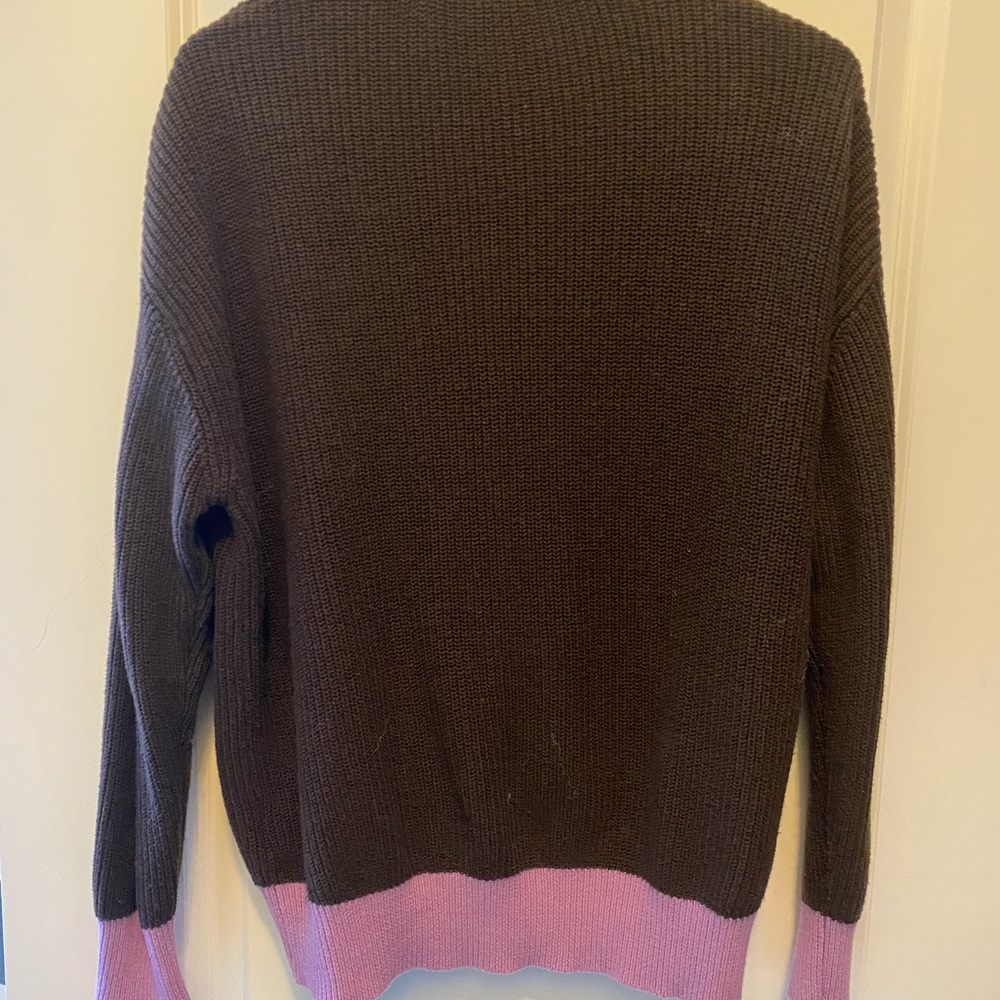 Ichi Women's Brown and Pink Cardigan Sweater - Picture 3 of 4